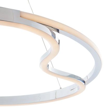 Minsk Single Round Chrome Chandelier
