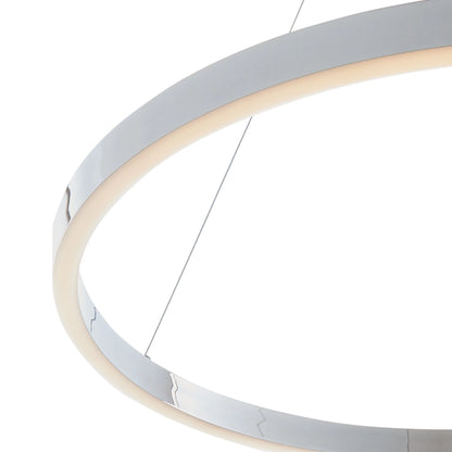 Minsk Single Round Chrome Chandelier