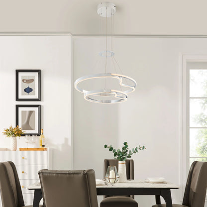 Minsk Double Round Chrome Chandelier