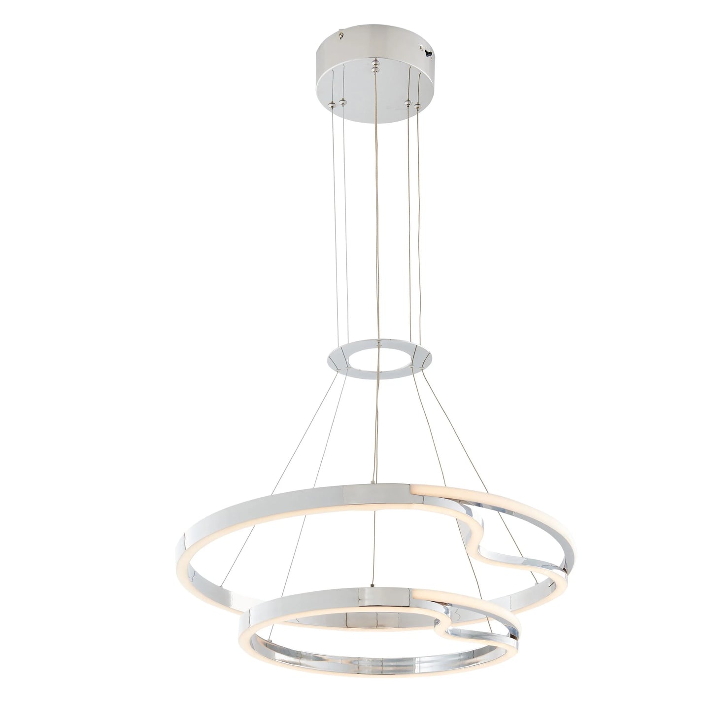 Minsk Double Round Chrome Chandelier