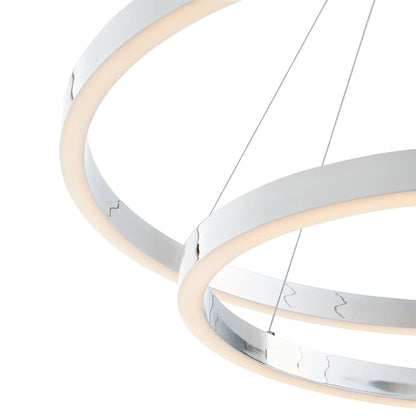 Minsk Double Round Chrome Chandelier