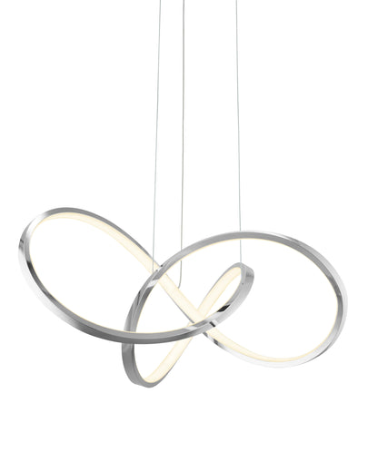 Knotted LED Dimmable Chrome Chandelier