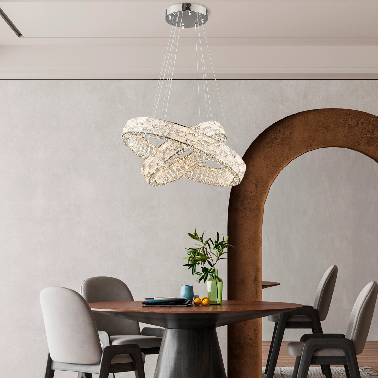 Helix Chrome Chandelier