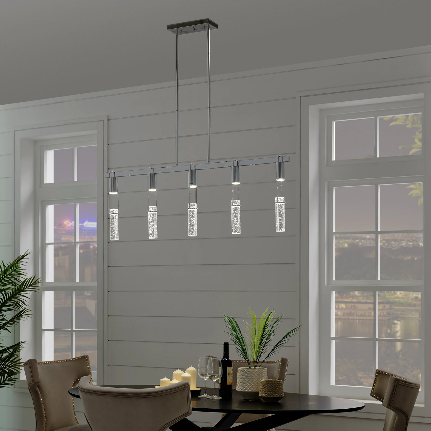 Harmony 5 Lights Chrome Chandelier
