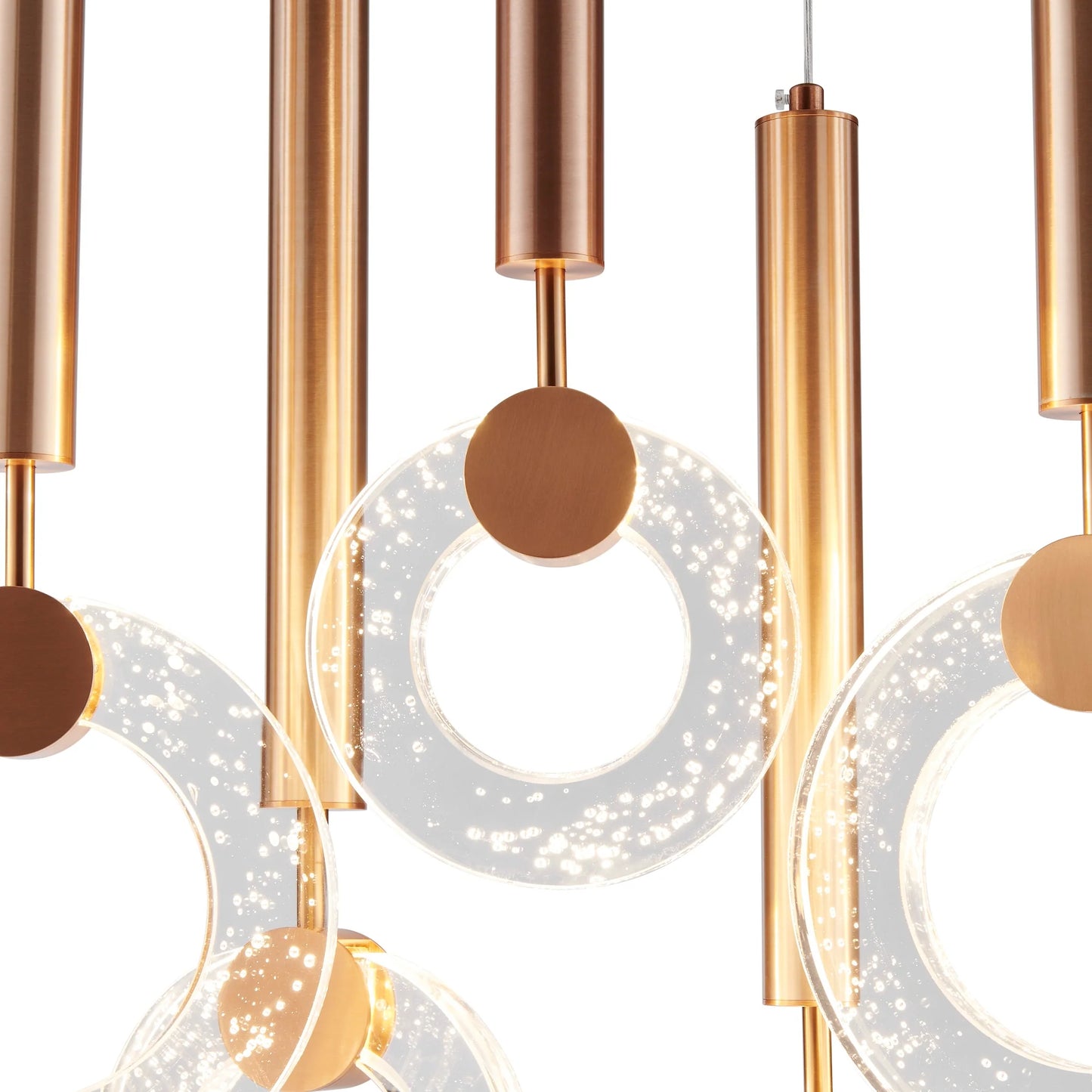 Glitter Rings 10 Heads Bronze Chandelier