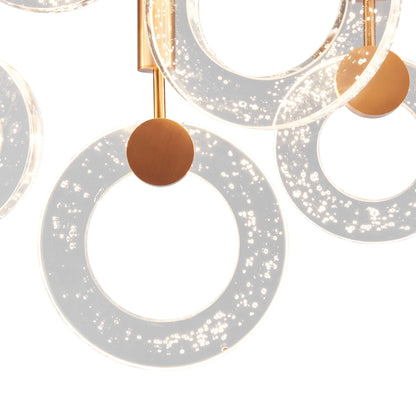 Glitter Rings 10 Heads Bronze Chandelier