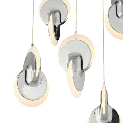 Deuterium Round Chrome Chandelier