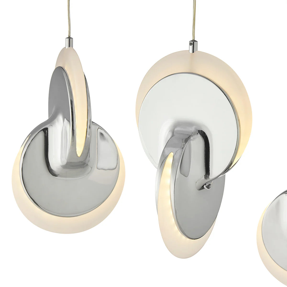 Deuterium Round Chrome Chandelier