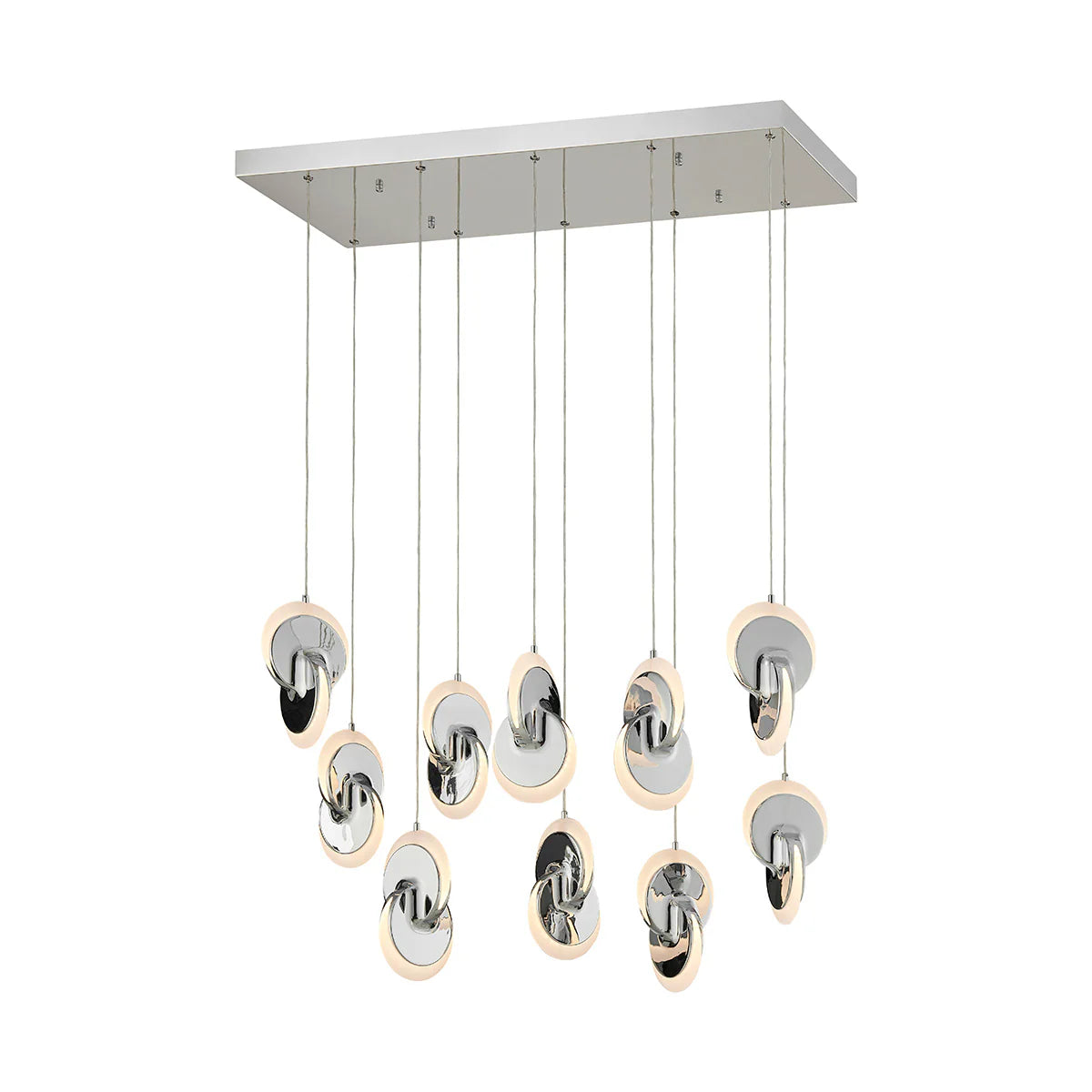 Deuterium Rectangular Chrome Chandelier