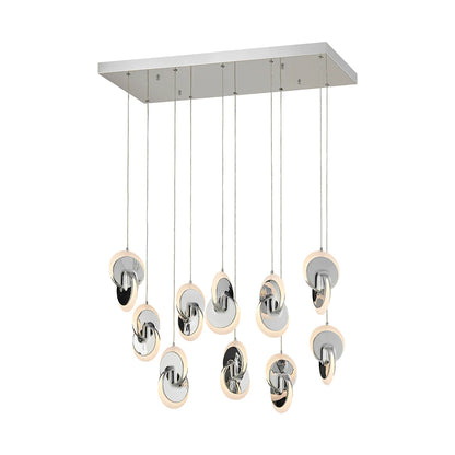 Deuterium Rectangular Chrome Chandelier