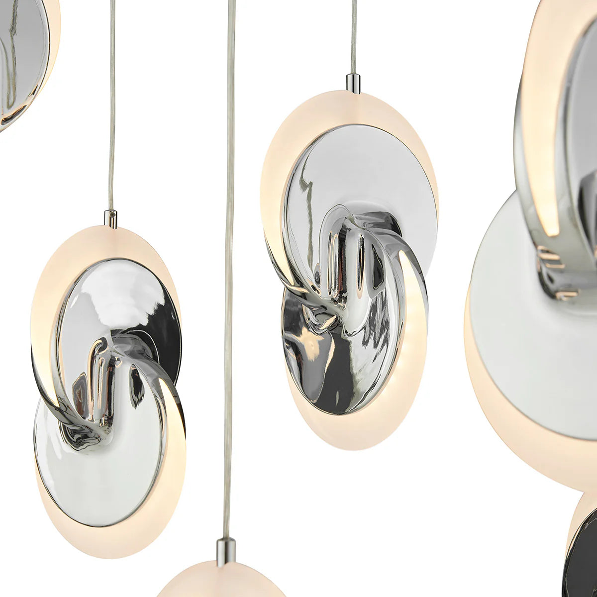 Deuterium Rectangular Chrome Chandelier