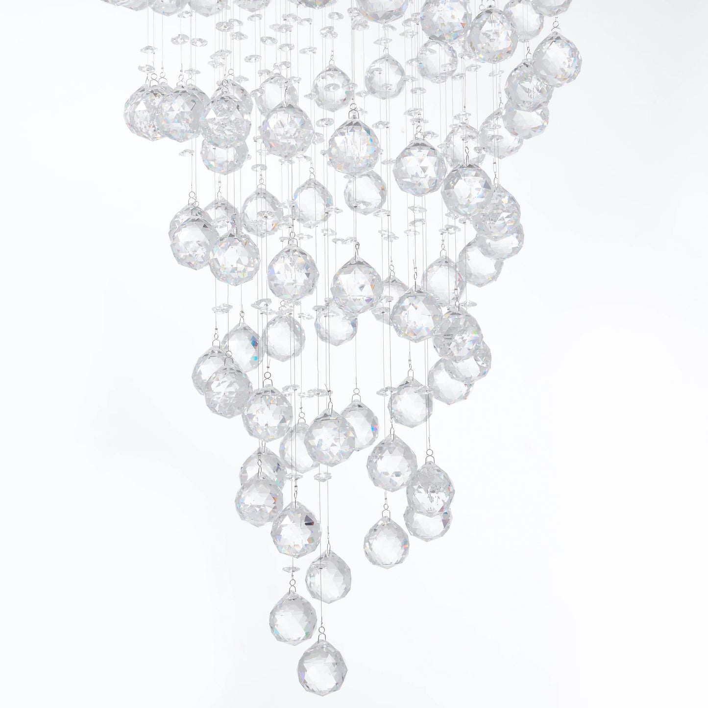 Crystal Double Helix Chandelier 7 Lights