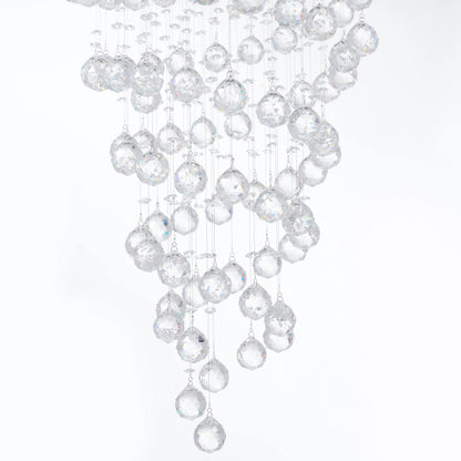 Crystal Double Helix Chandelier 7 Lights