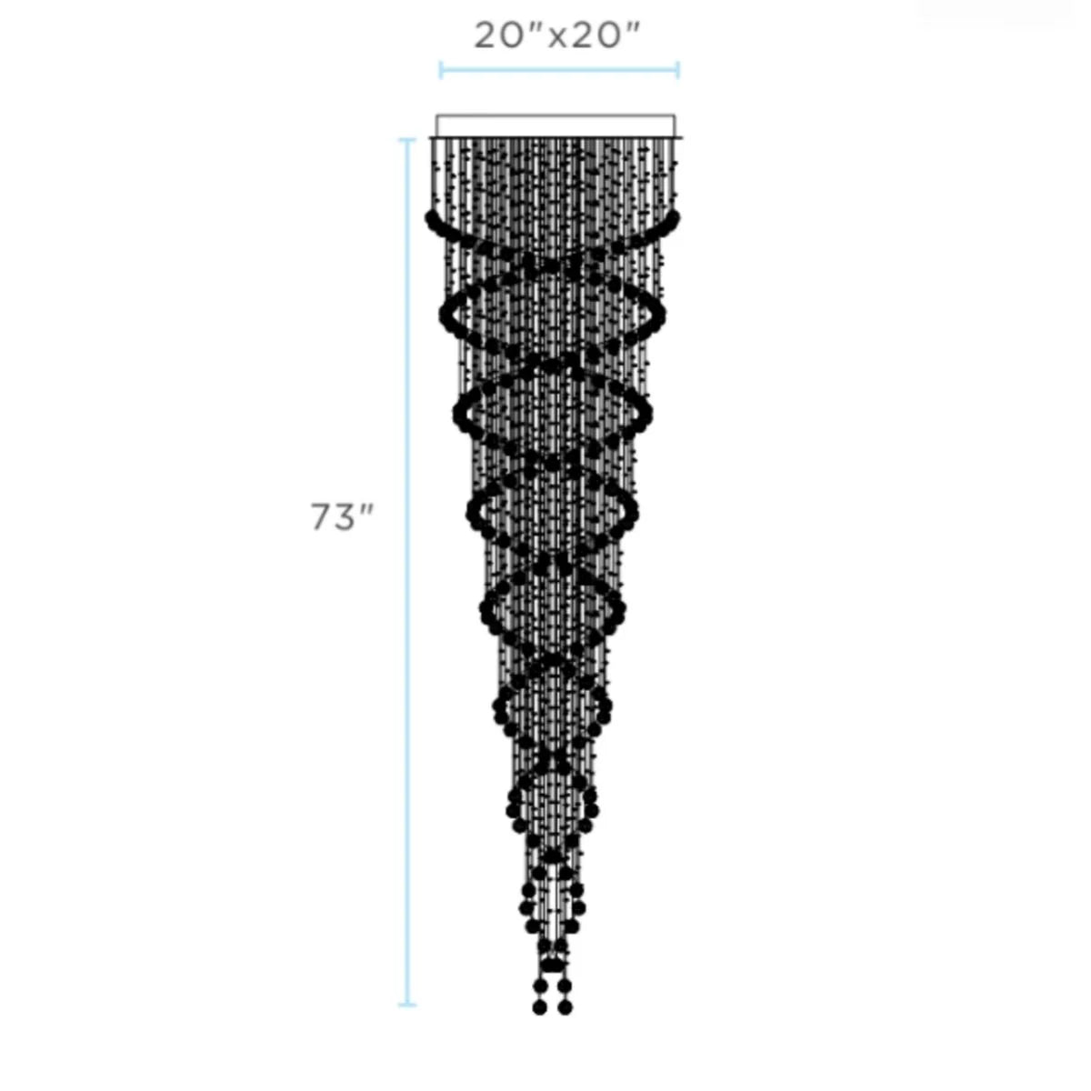 Crystal Chandelier Double Helix 7 Lights