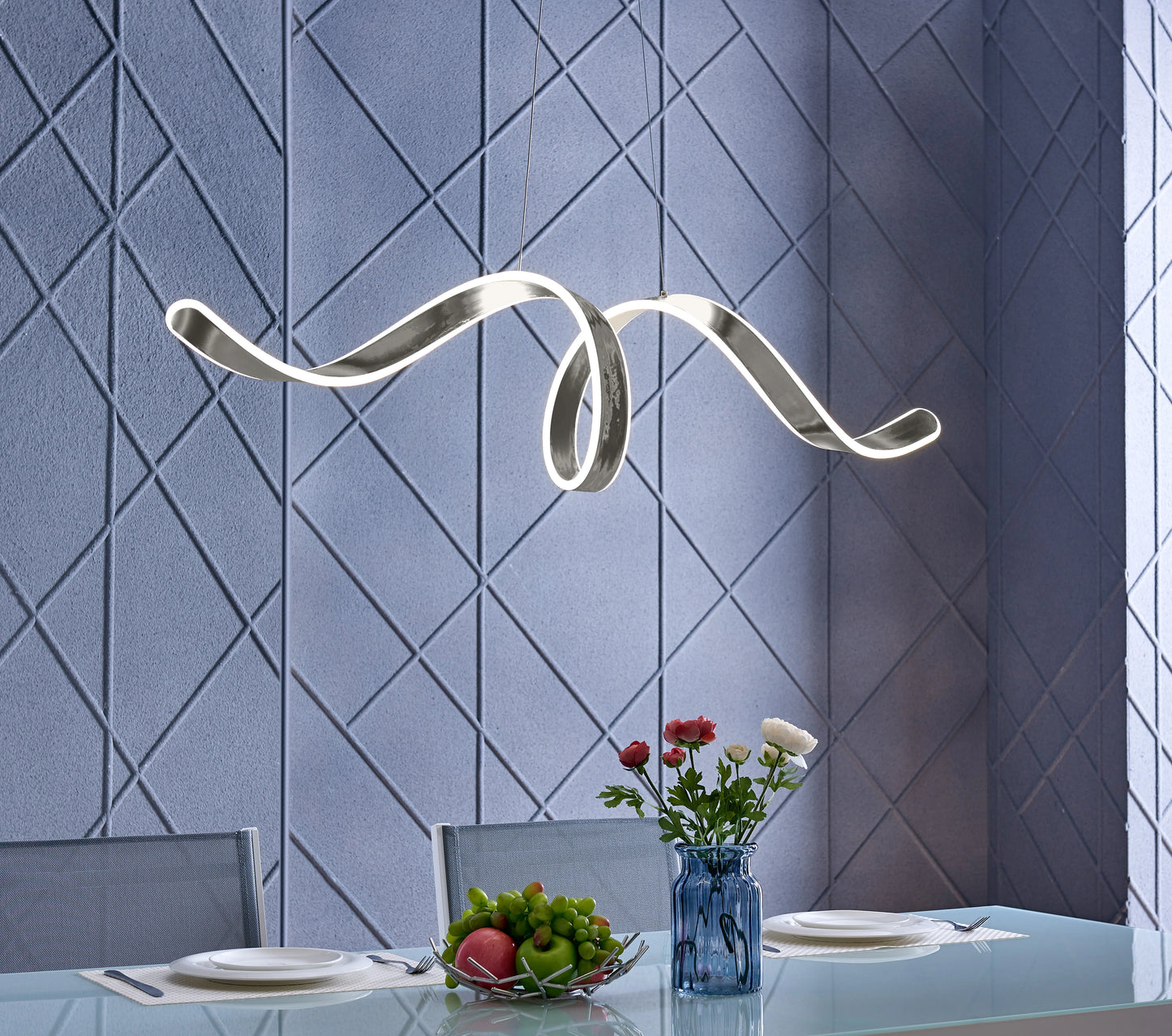 Chrome Copenhagen LED Chandelier