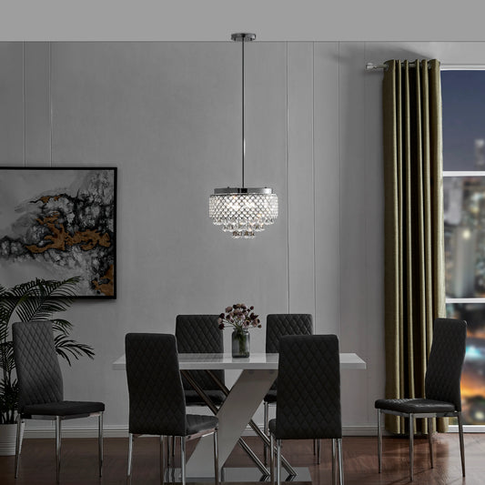 Cinderella Crystal Round Chrome Chandelier