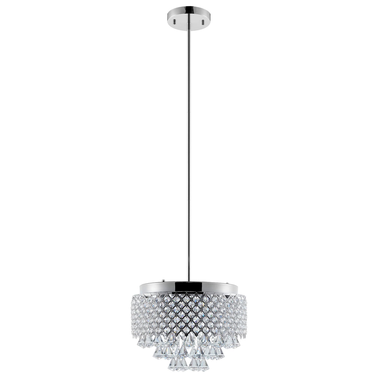 Cinderella Crystal Round Chrome Chandelier