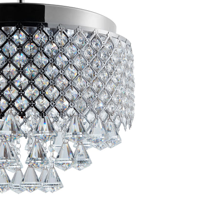 Cinderella Crystal Round Chrome Chandelier