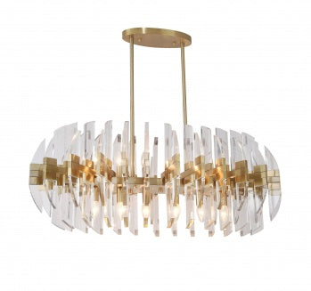Copper Frame Oval Shape Chandelier