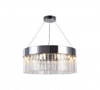 Round Chandelier With Clear Crystal Hanging Drops