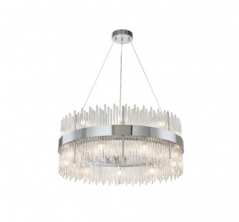 Round Chrome/Gold Chandelier
