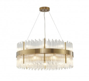 Round Chrome/Gold Chandelier