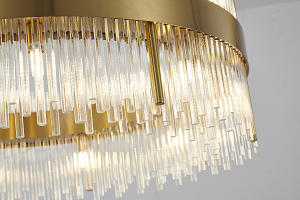 Round Chrome/Gold Chandelier