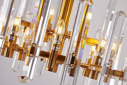 2 Tier Gold/Chrome Chandelier