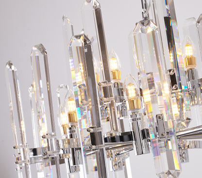 2 Tier Gold/Chrome Chandelier