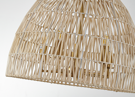 Natural Wood Vine Basket Chandelier