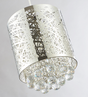 Stainless Steel Pendant Light with Clear Hanging Crystal Balls