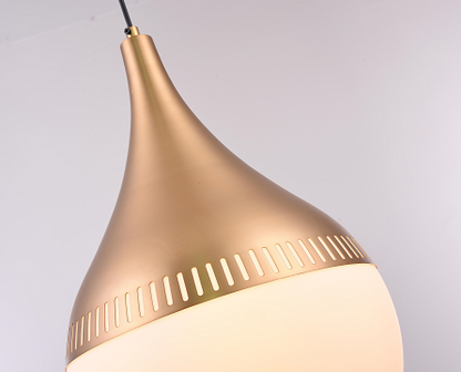 Gold Metal Frame Single Pendant