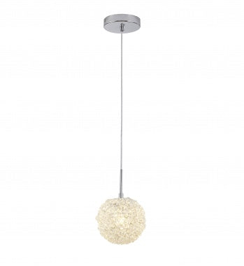 Crystal Beaded Ball Pendant Light in Chrome/Gold Finish