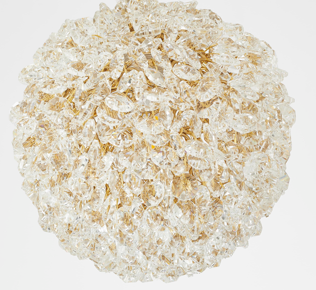 Crystal Beaded Ball Pendant Light in Chrome/Gold Finish