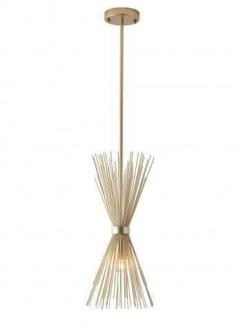 Gold Iron Pendant with Spiked Cone Shade