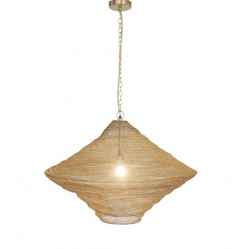 30-Inch Chain Basket Pendant Light (Gold or Satin Black Finish)