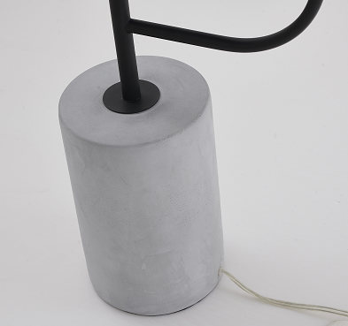 Matte Black Metal Frame Floor Lamp