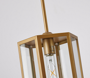 Oil Bronzed Black/Brass Single Pendant Light