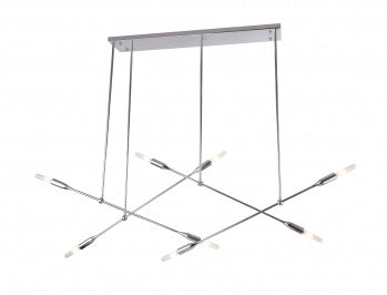 Chrome/Brass Iron Frame Stick Ceiling Fixture