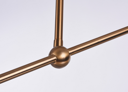 Chrome/Brass Iron Frame Stick Ceiling Fixture