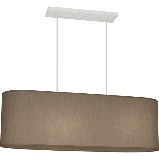 Elena Pendant with Mushroom Dupioni Fabric Shade