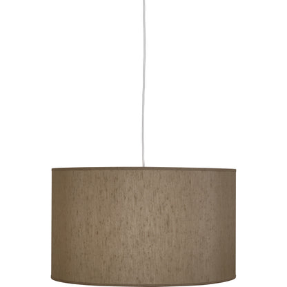 Elena Pendant with Mushroom Dupioni Fabric Shade