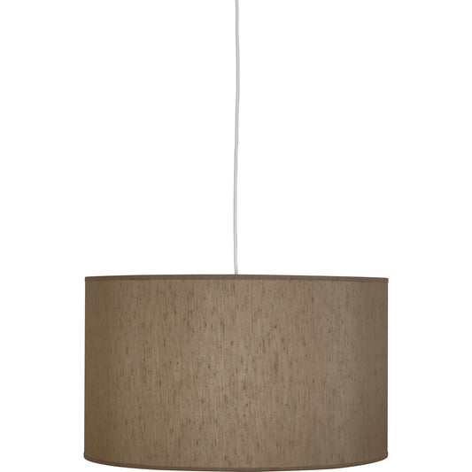 Elena Pendant with Mushroom Dupioni Fabric Shade