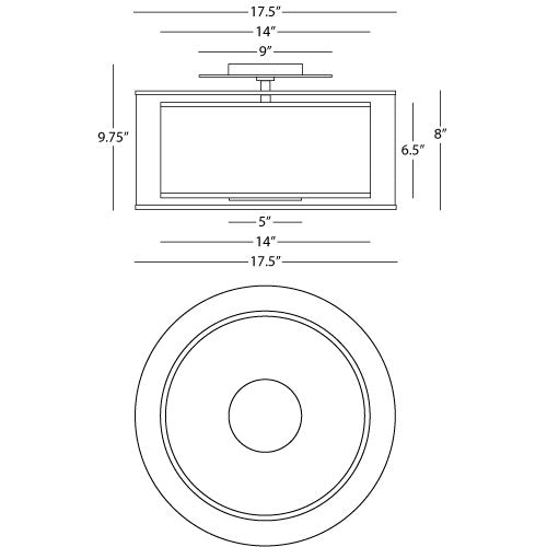 Saturnia Flushmount
