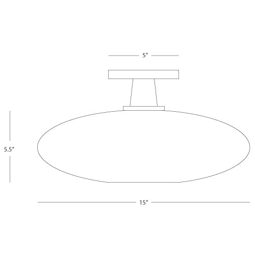 Rico Espinet Ovo Flushmount by Robert Abbey