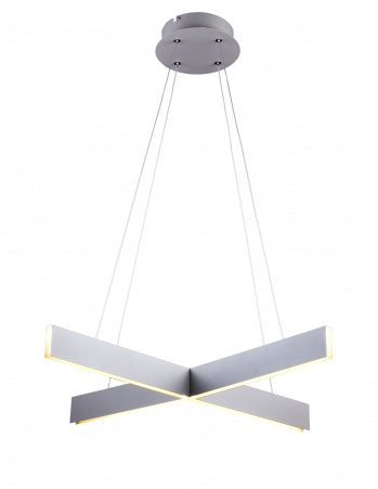 Light Grey X-Shaped LED Ceiling Light
