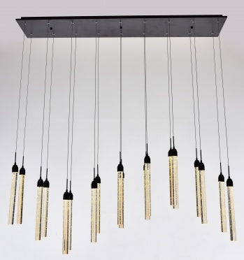 Champagne Bubble Crystal Pendant Island Light by Bethel International