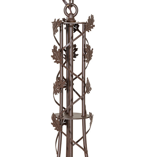 72" Wide Oak Leaf 15 Light Chandelier