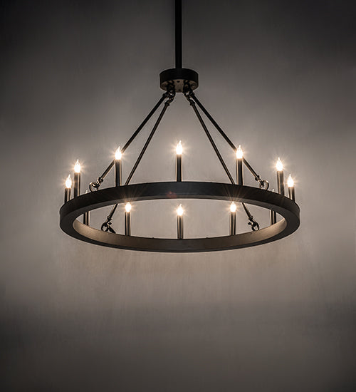 36" Wide Loxley Horizon Ring 12 Light Chandelier