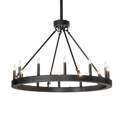 36" Wide Loxley Horizon Ring 12 Light Chandelier